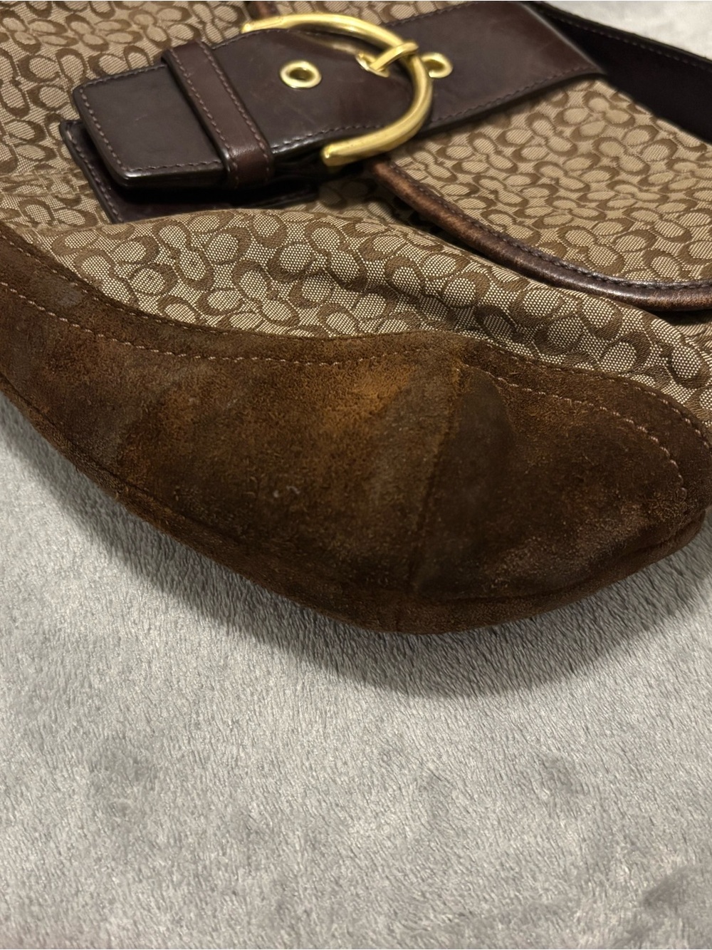 Coach Vintage Soho Signature Buckle Flap Shoulder Bag #6808 - Picture 9 of 16